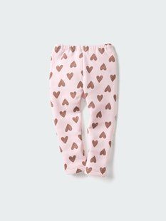 Лосины Uniqlo розовые Toddler Fleece Leggings (Printed) 8252 фото
