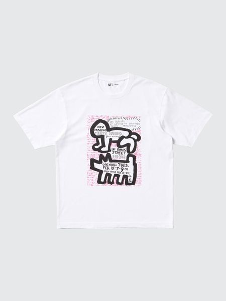 Футболка Uniqlo белая NY POP ART Keith Haring UT Graphic T-Shirt 79271 фото