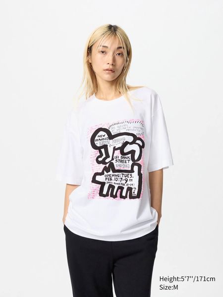 Футболка Uniqlo белая NY POP ART Keith Haring UT Graphic T-Shirt 79271 фото