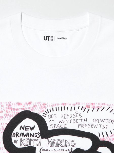 Футболка Uniqlo белая NY POP ART Keith Haring UT Graphic T-Shirt 79271 фото