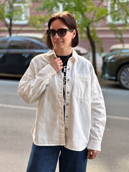 Джинсова куртка-сорочка Uniqlo білв Denim Relaxed Shirt Jacket 8238 фото