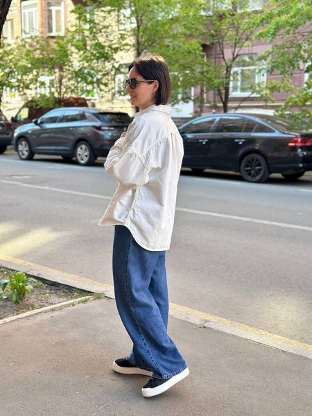 Джинсова куртка-сорочка Uniqlo білв Denim Relaxed Shirt Jacket 8238 фото