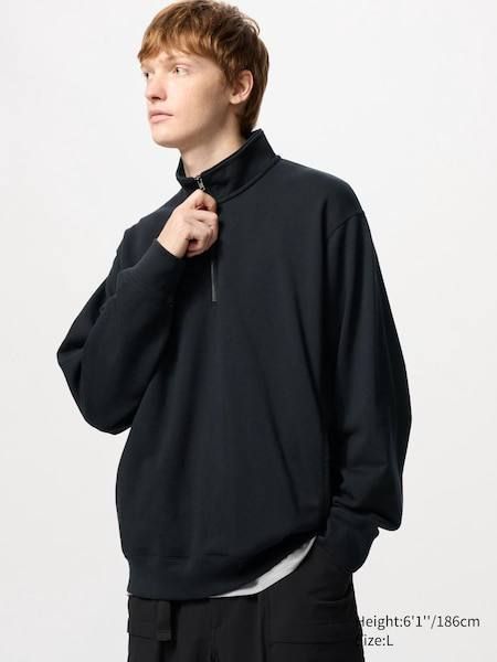 Кофта Uniqlo чорна Half-Zip Sweatshirt 7570 фото