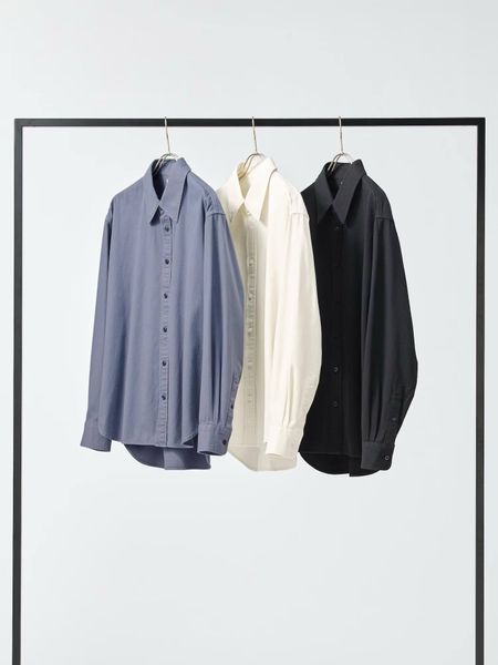 Рубашка Uniqlo U синяя Denim Oversized Shirt 8003 фото