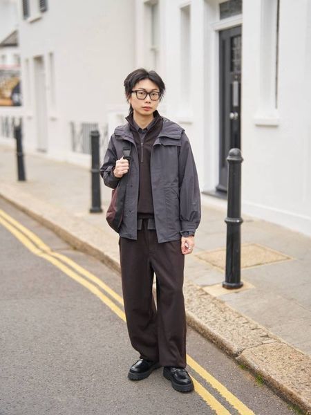 Спортивні штани Uniqlo U  коричневі Brushed Wide Sweatpants 8064 фото