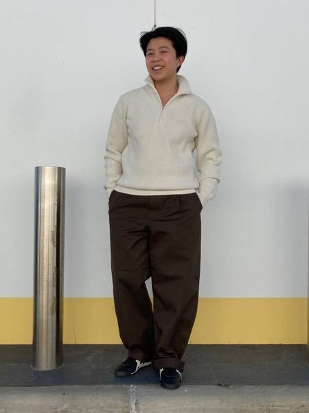 Светр Uniqlo білий Souffle Yarn Half-Zip Sweater 8503 фото