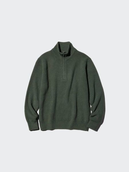 Светр Uniqlo білий Souffle Yarn Half-Zip Sweater 8503 фото
