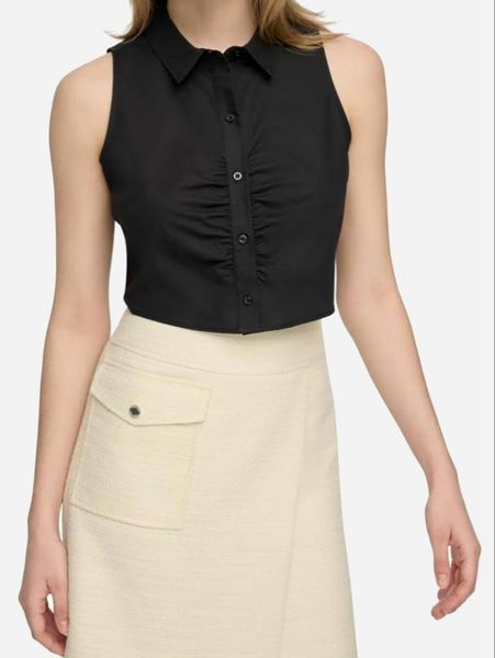 Топ Calvin Klein черный Sleeveless Top 7328 фото