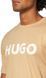 Футболка HUGO бежевая Print Logo Short Sleeve T-Shirt 8456 фото 3