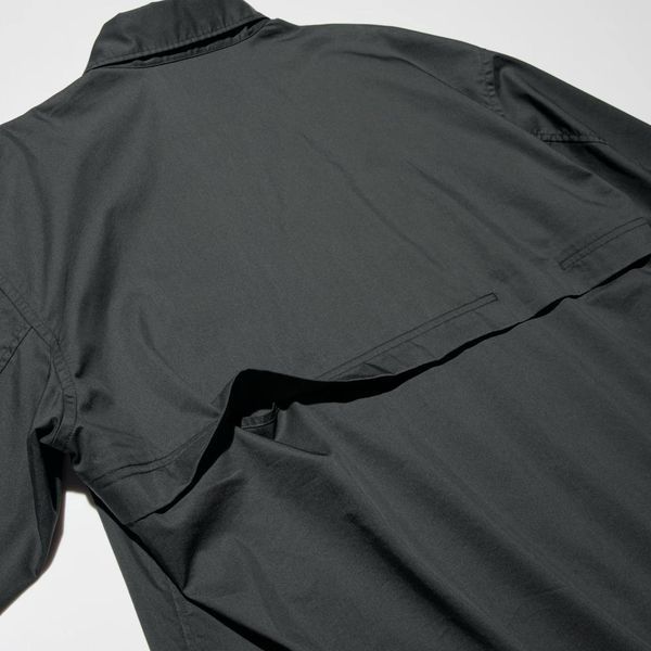Жакет - рубашка Uniqlo U черная Utility Oversized Shirt | Long Sleeve 796911 фото