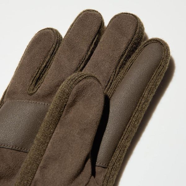 Перчатки Uniqlo коричневые HEATTECH Lined Gloves 8180 фото