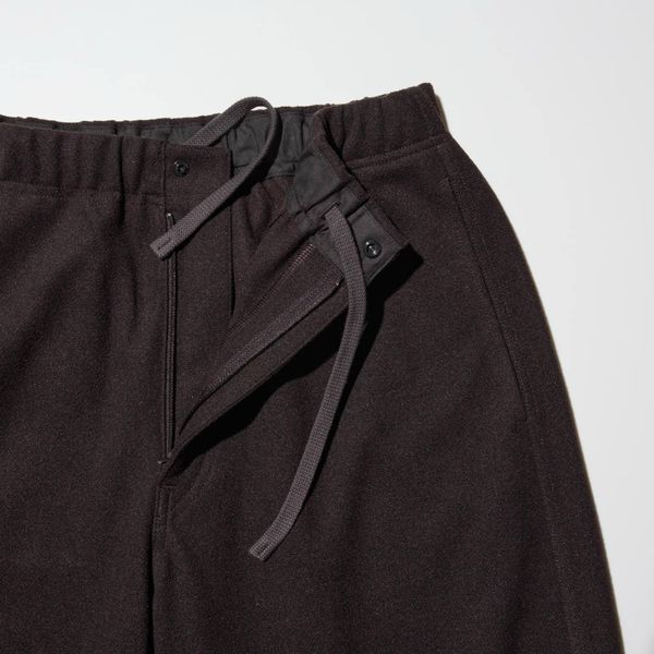 Спортивні штани Uniqlo U  коричневі Brushed Wide Sweatpants 8064 фото