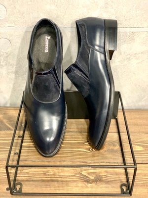 Темно-синие кожаные туфли Emerson 188 фото