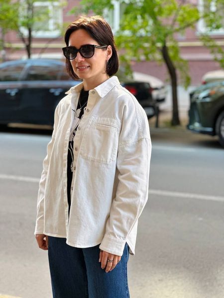 Джинсова куртка-сорочка Uniqlo білв Denim Relaxed Shirt Jacket 82381 фото