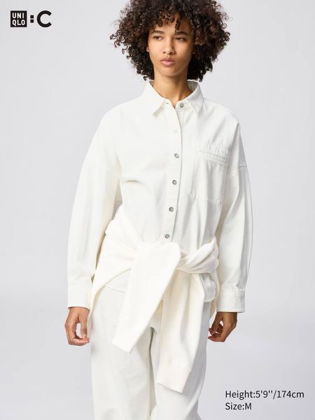 Джинсова куртка-сорочка Uniqlo білв Denim Relaxed Shirt Jacket 82381 фото