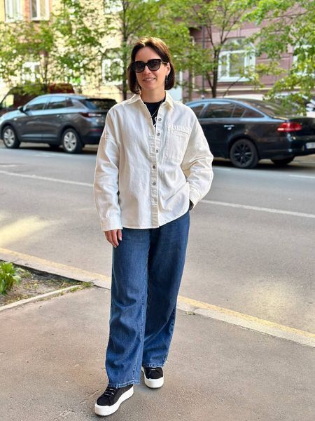 Джинсова куртка-сорочка Uniqlo білв Denim Relaxed Shirt Jacket 82381 фото