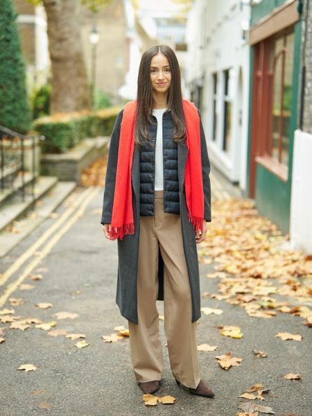 Брюки UNIQLO бежевые Smart Wide Trousers 811311 фото
