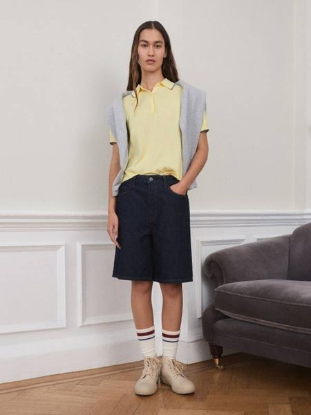 Шорти Uniqlo & JW Anderson темно-сині Denim Shorts 8290 фото