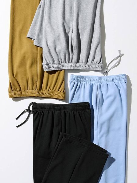 Спортивные штаны Uniqlo голубые Wide Sweatpants 7414111 фото