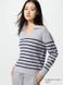 Джемпер-поло Uniqlo серый в полоску Washable Ribbed Knit Polo Sweater 8573 фото 1