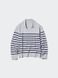 Джемпер-поло Uniqlo серый в полоску Washable Ribbed Knit Polo Sweater 8573 фото 3