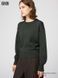 Свитер Uniqlo U темно-зеленый Double Faced Knit Crew Neck Jumper 8033 фото 1