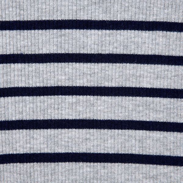 Джемпер-поло Uniqlo серый в полоску Washable Ribbed Knit Polo Sweater 8573 фото