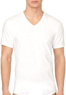 Футболка Calvin Klein белая с V-образным вырезом 4804 фото