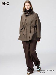 Брюки Uniqlo темно-коричневі Easy Wide Trousers 8243 фото