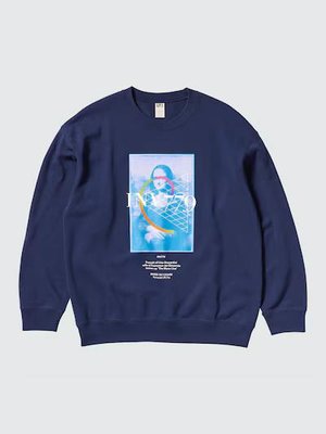 Cвiтшот Uniqlo темно-синiй UT Archive Louvre Graphic Sweatshirt  694711 фото