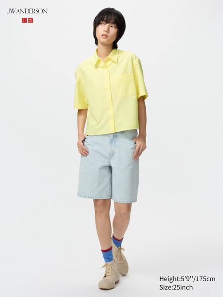 Шорти Uniqlo & JW Anderson блакитні Denim Shorts 8291 фото