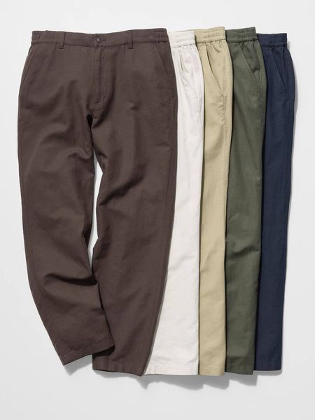 Брюки Uniqlo світлі Linen Blend Relaxed Trousers 8379 фото