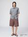 Рубашка Uniqlo U  серая Boxy Shirt | Short Sleeve 8505 фото 4