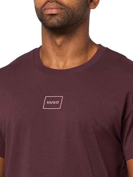 Футболка HUGO бордовая Logo Outline Short Sleeve T-Shirt 8458 фото