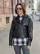 Куртка DKNY черная Faux Leather Moto Jacket 71841 фото 1