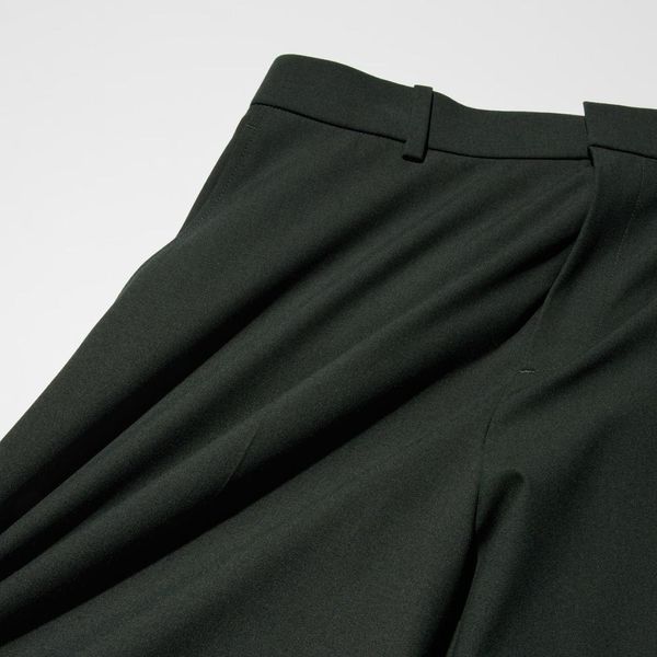 Брюки UNIQLO темно-зеленые Smart Wide Trousers 8093111 фото