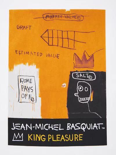 Футболка Uniqlo біла Jean-Michel Basquiat King Pleasure UT  6872 фото