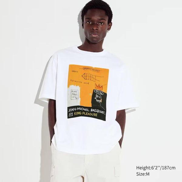 Футболка Uniqlo белая Jean-Michel Basquiat King Pleasure UT  6872 фото