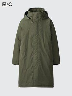 Пальто Uniqlo:C оливкове Hooded Coat  7087 фото