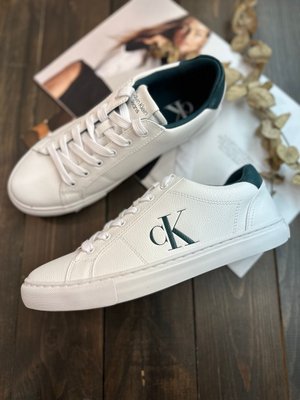 Кеди Calvin Klein Jeans білі шкіряні 6466 фото