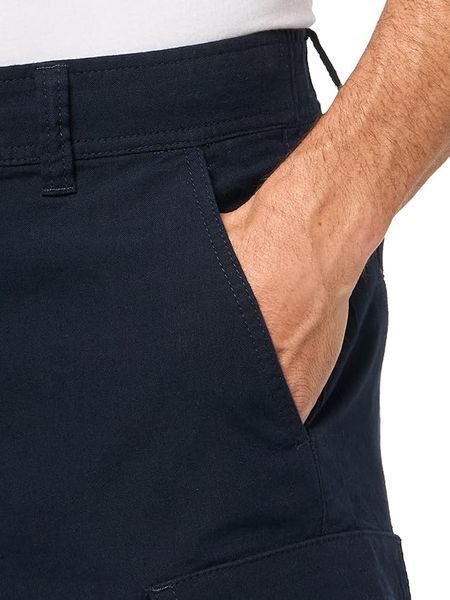 Шорти BOSS темно-синi Linen Blend Cargo Shorts 8387 фото