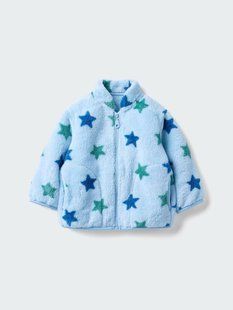 Флисовая&nbsp;кофта Uniqlo голубая Baby Fluffy Yarn Fleece Full-Zip Jacket 8255 фото