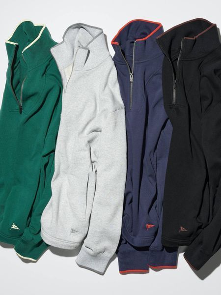 Світшот Uniqlo+JW Anderson синій Sweat Half-Zip Pullover 8375 фото