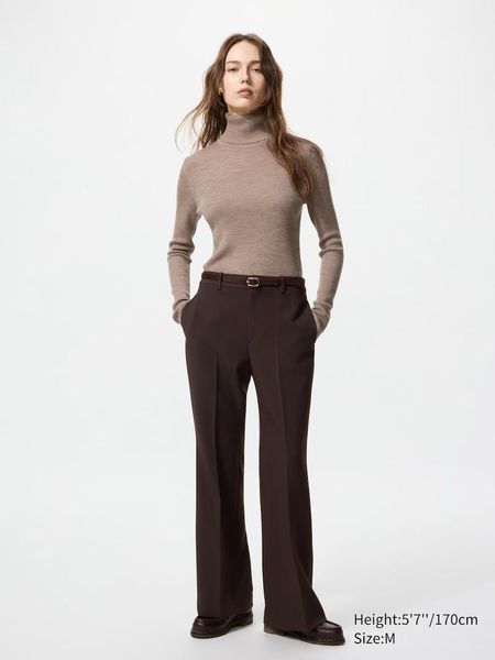 Гольф Uniqlo серый 100% Merino Ribbed Turtleneck Jumper  7972 фото