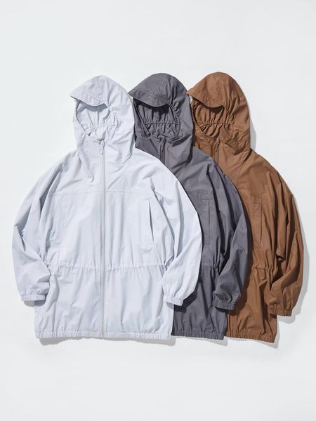 Парка Uniqlo фиолетовая UV Protection Sheer Oversized Parka 8479 фото
