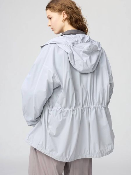 Парка Uniqlo фиолетовая UV Protection Sheer Oversized Parka 8479 фото