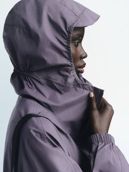 Парка Uniqlo фиолетовая UV Protection Sheer Oversized Parka 8479 фото