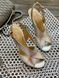 Серебристые босоножки на каблуке Michael Kors 13281 фото 3