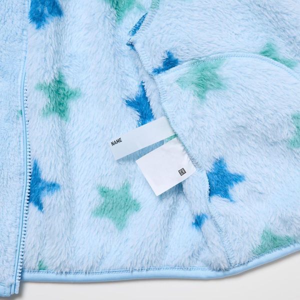 Флисовая&nbsp;кофта Uniqlo голубая Baby Fluffy Yarn Fleece Full-Zip Jacket 8255 фото