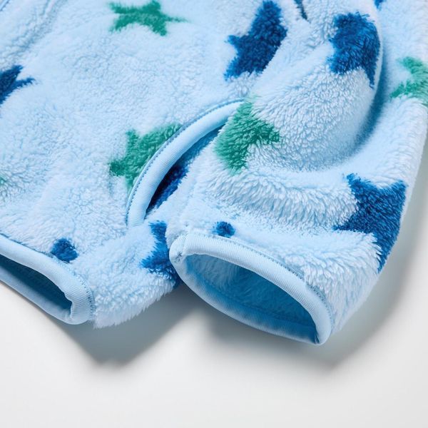 Флисовая&nbsp;кофта Uniqlo голубая Baby Fluffy Yarn Fleece Full-Zip Jacket 8255 фото